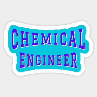 Chemical Engineer in Purple Color Text Sticker